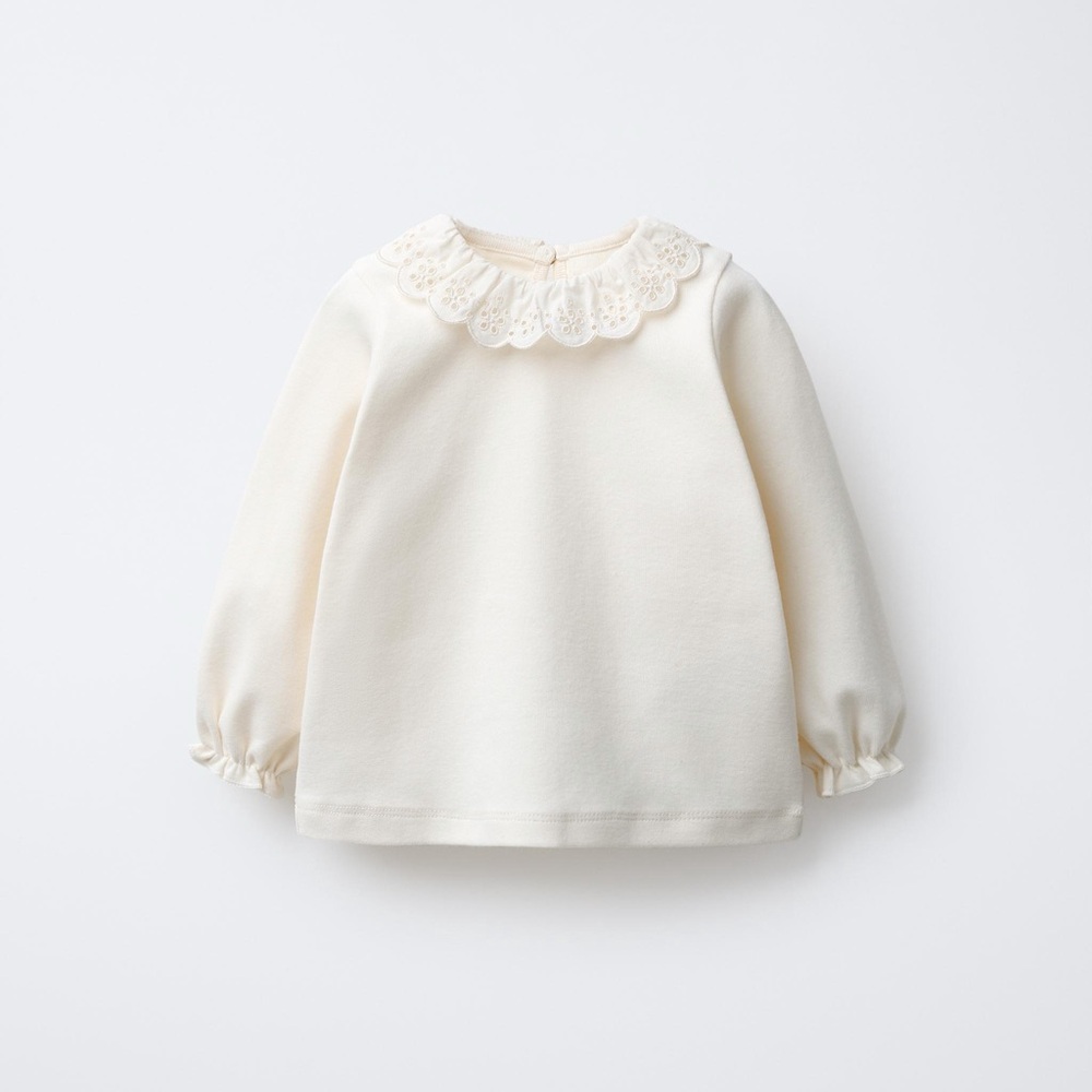 Zara Peterpan Collar Top